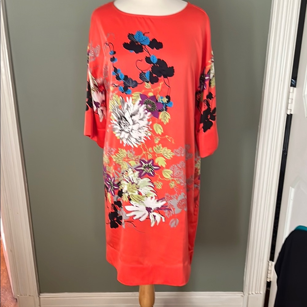 Soft Surroundings Coral Dress with Dolman Sleeves